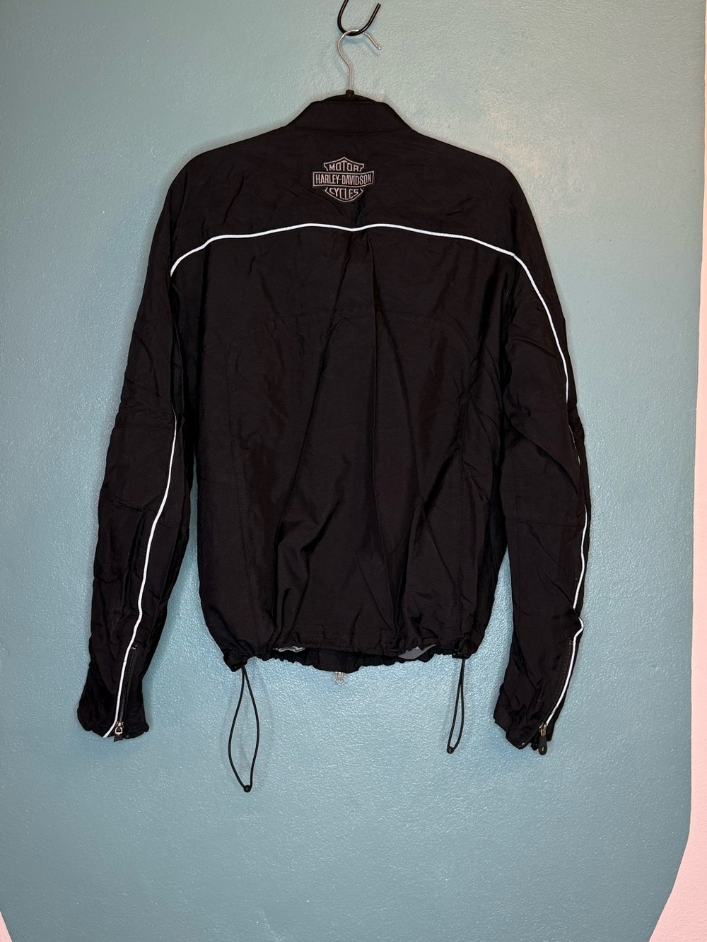 Harley-Davidson Black Bomber Jacket with White Piping size M